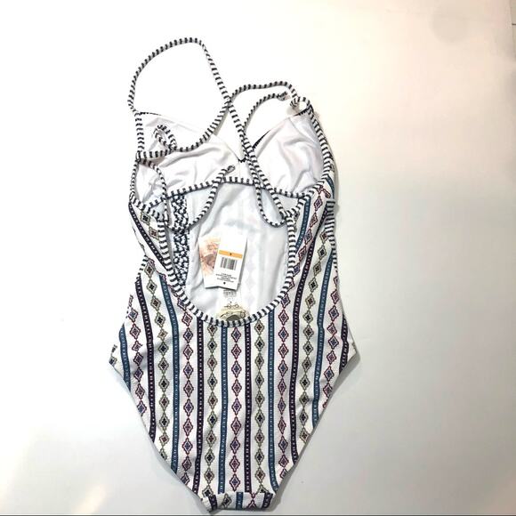 Jessica Simpson Moroccan Stripe One-Piece Swimsuit - Picture 5 of 6